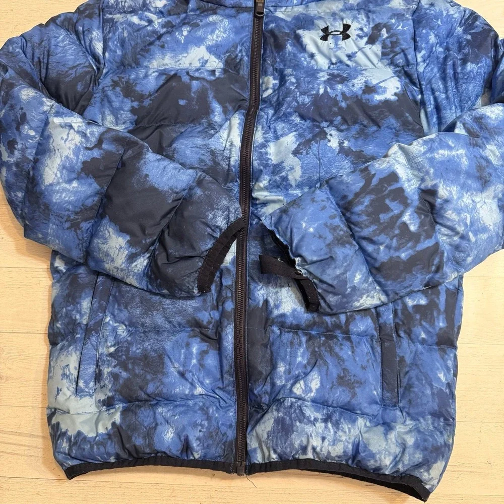 Under Armour Youth Boy's Blue Print‎ Pronto Puffer Jacket youth large